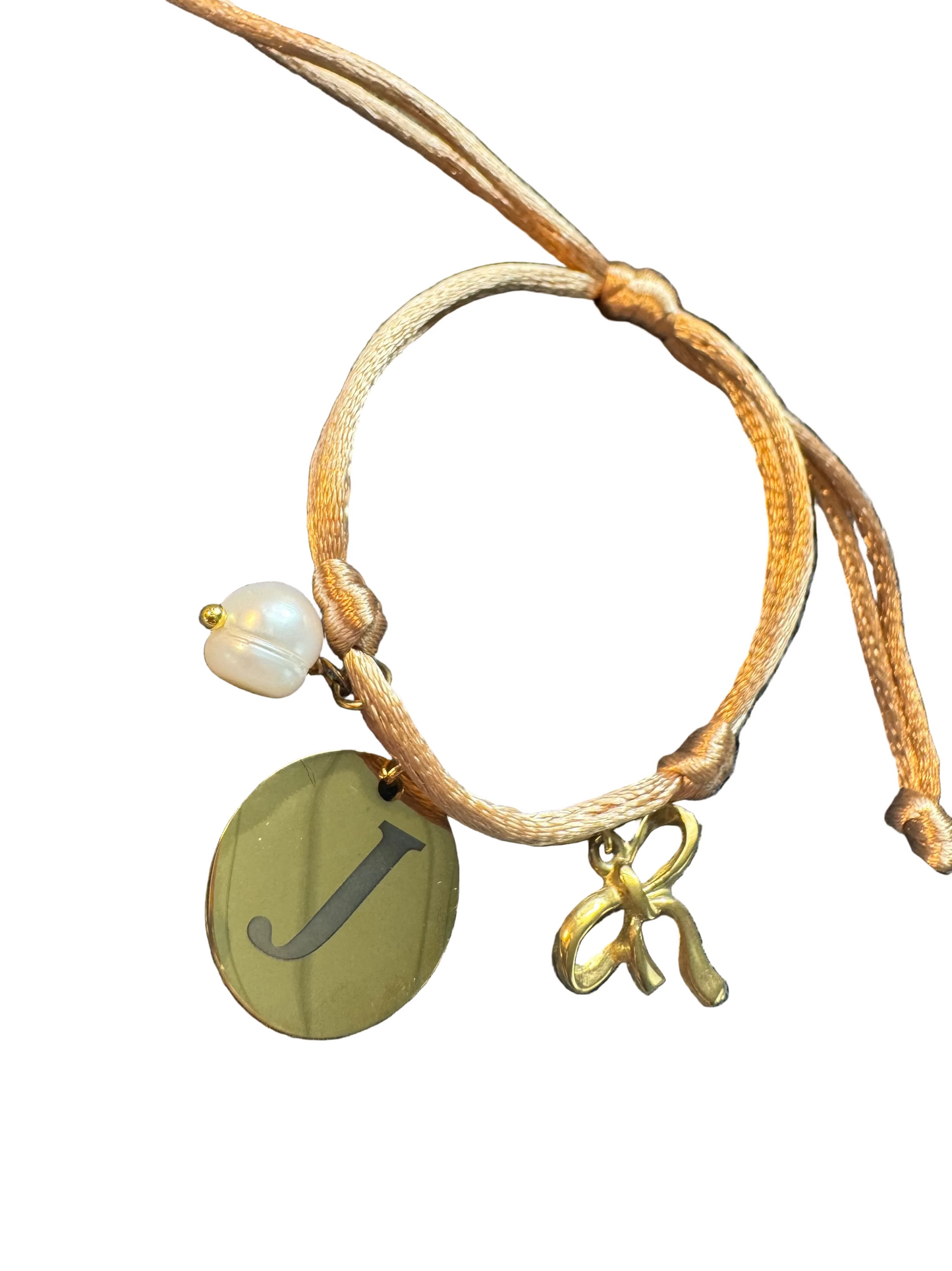 Pulsera Hilo Ratan, Grabado de Nombre/ iniciales